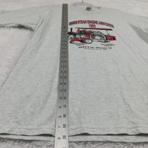 Vintage Ozarks Steam Engine Association Mens T-Shirt 1999 Heather Gray XL - Picture 5 of 12